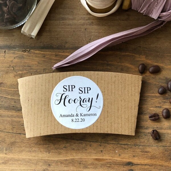 Custom Coffee Sleeves Wedding Etsy
