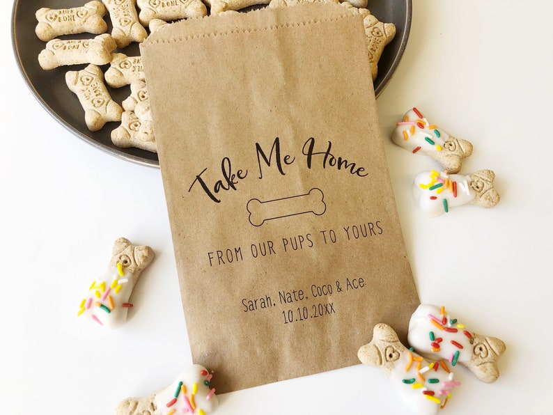 Doggie Bag Wedding Treat Bags Rustic Popcorn Candy- 25 pack Kraft Brown Bags Wedding Favor Bags Goodie Bags