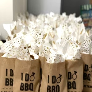 Utensil Holders For Wedding or Engagement Barbeque - I Do BBQ - Barn Wedding Favor Bags - Rustic Wedding Decor - set of 25