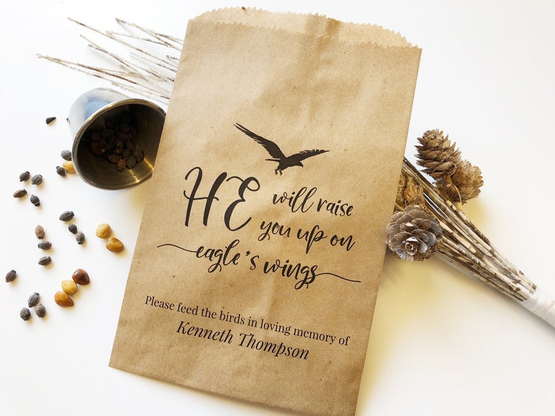 Memorial Gift Bags Birdseed Packets Unfilled Funeral Etsy