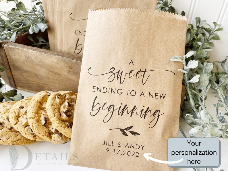 Personalized Wedding Favor Bags Cookie Buffet Bags Wedding Etsy