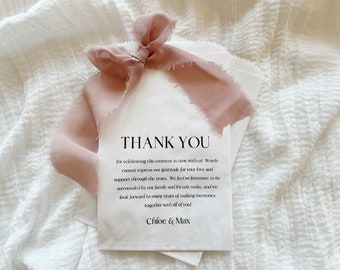 Sachets cadeaux minimalistes pour mariage : sachets personnalisés pour bonbons, friandises et autres gourmandises - Lot de 25