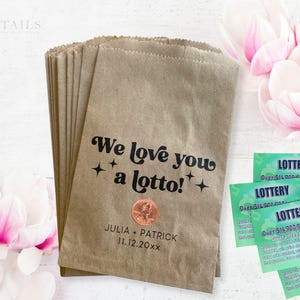 Cadeaux pour mariage avec ticket de loterie, Pochettes pour cadeaux de mariage avec ticket à gratter, Pochettes pour tickets de loto, Porte-billets de loterie, Cadeaux pour shower de bébé - 25 paquets