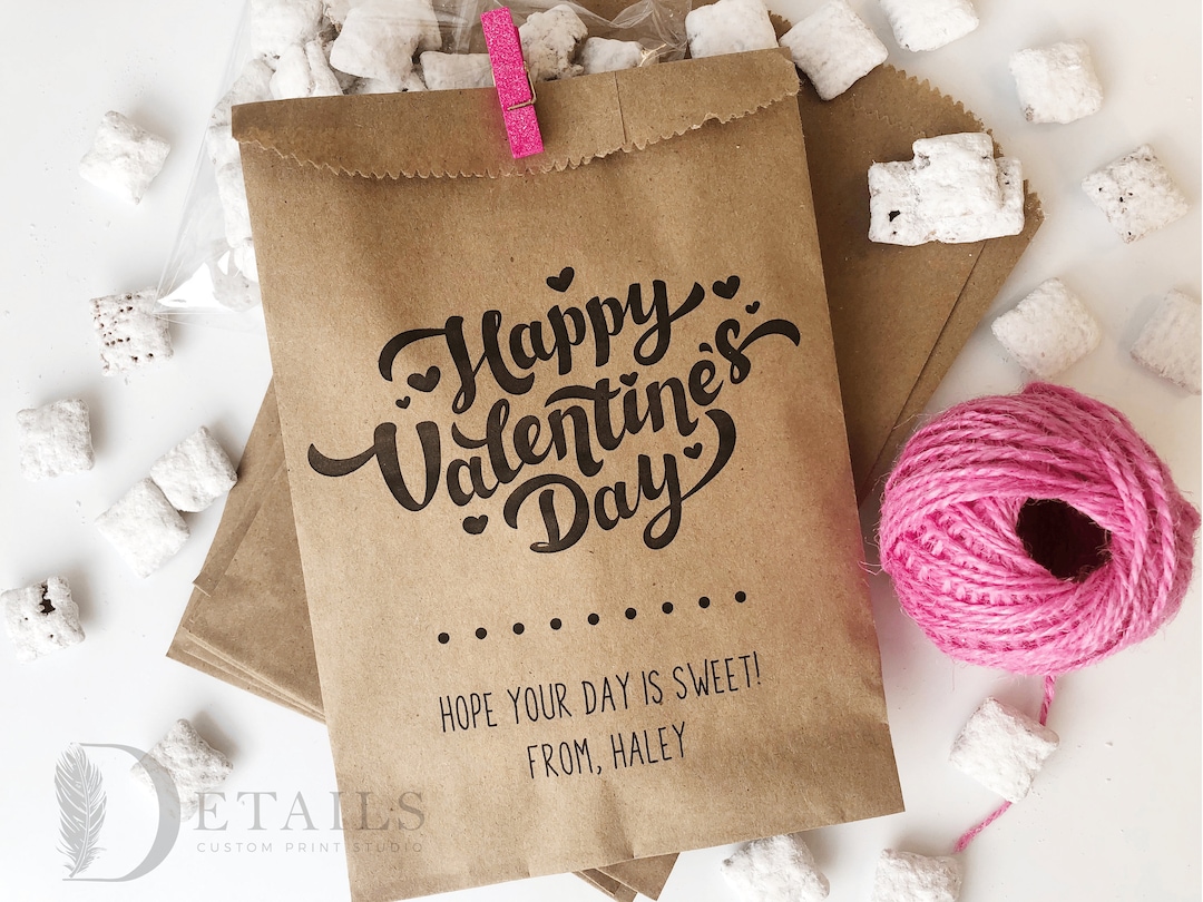 Valentine Treat Bags, Valentines Day Treat Bags, Valentine Party Favor