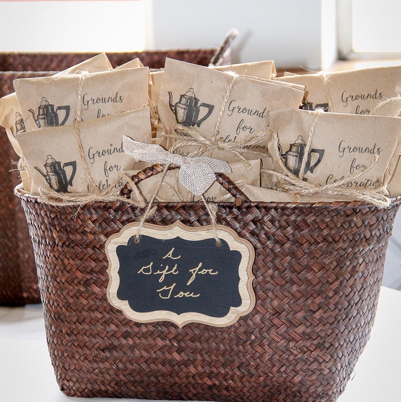Coffee Favor Bags Wedding Favors Bridal Shower Coffee Etsy