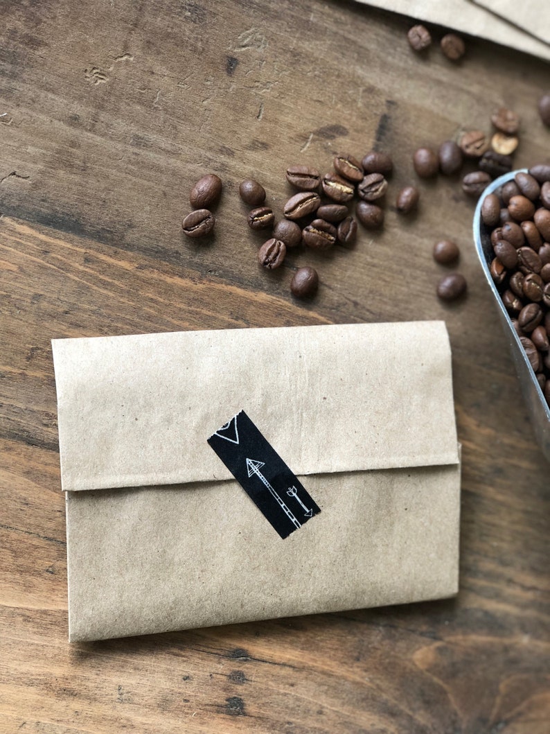 Coffee Favor Bags that say The Perfect Blend and are personalized for the bride and groom and sold in sets of 25 image 6