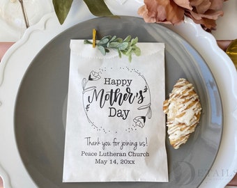 Mother's Day Event favor bags, Mother's Day Brunch food bags, Mother's Day party favors, Personalized Mother's Day gift bags - 25 pk