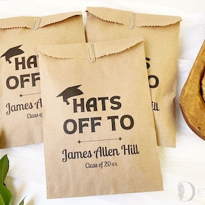 Bolsas de regalo para fiesta de graduación, bolsas de galletas o donas, graduados de la clase de 2025, bolsa de dulces, bolsa de obsequios, bolsa de galletas de graduación personalizada, bolsa de golosinas