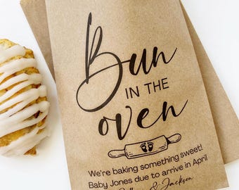 Decorazioni per baby shower "Bun in the Oven" / Sacchetti regalo per baby shower / Sacchetti regalo per baby shower / Bomboniere per baby shower per bambine e bambini - 25 pezzi