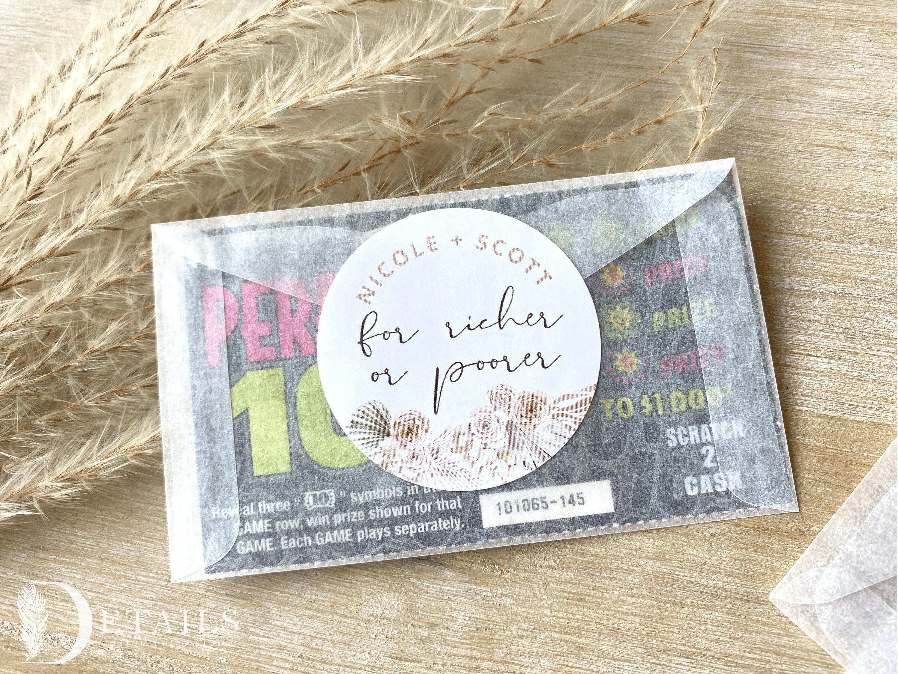 For Richer Or Poorer Lotto Favor Stickers Wedding Lottery - Etsy Ireland