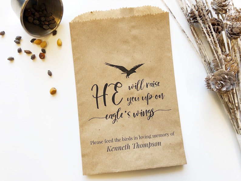 Memorial Gift Bags Birdseed Packets Unfilled Funeral Etsy