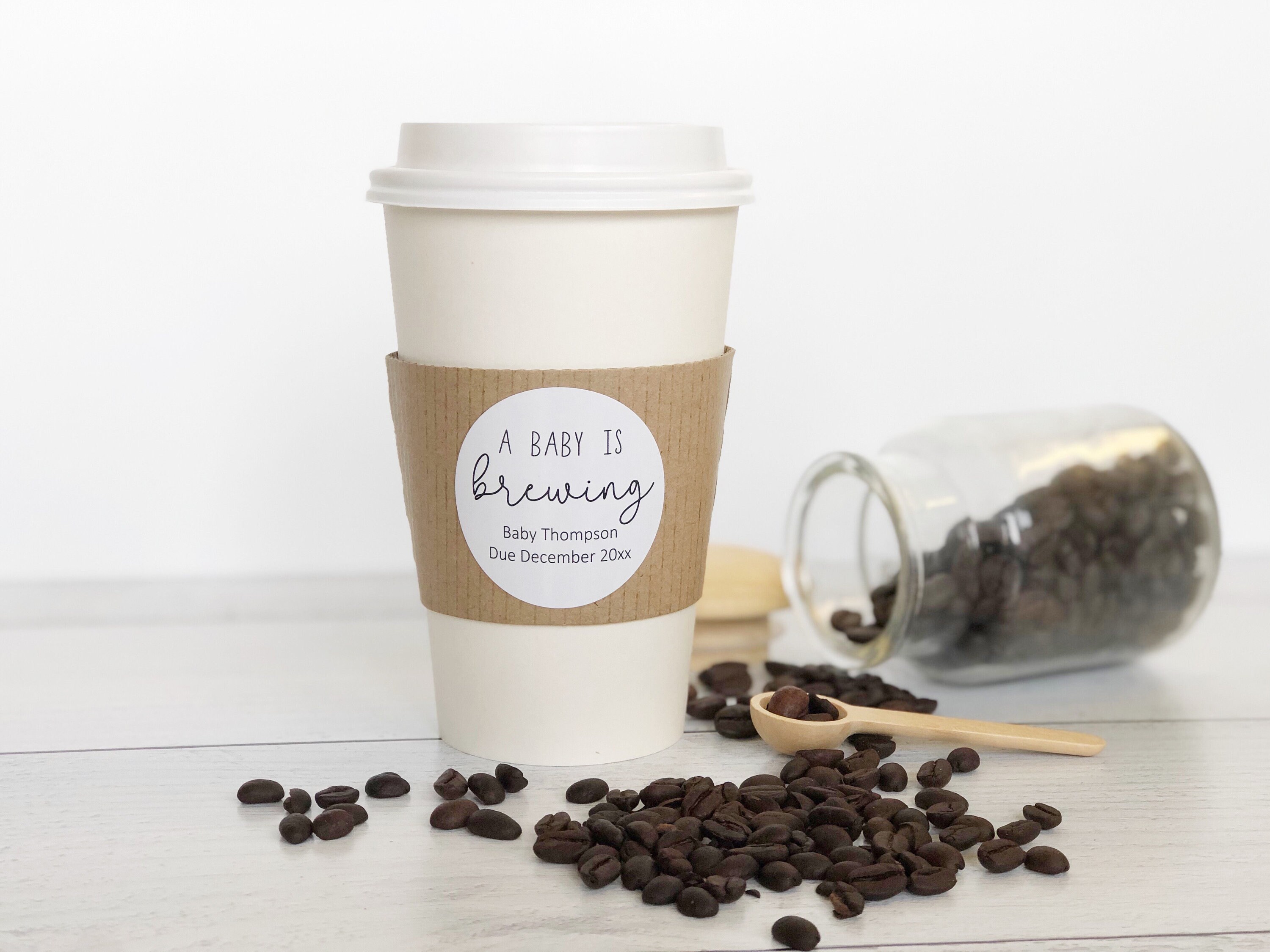 Custom Coffee Sleeves Personalized Paper Coffee Sleeves Hot Etsy