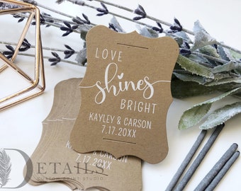 Wedding Sparkler Tag, Sparkler Sleeves, Custom Sparkler Tags, Unique Sparkler Tags, Sparkler Send Off, Set of 24 Tags Only