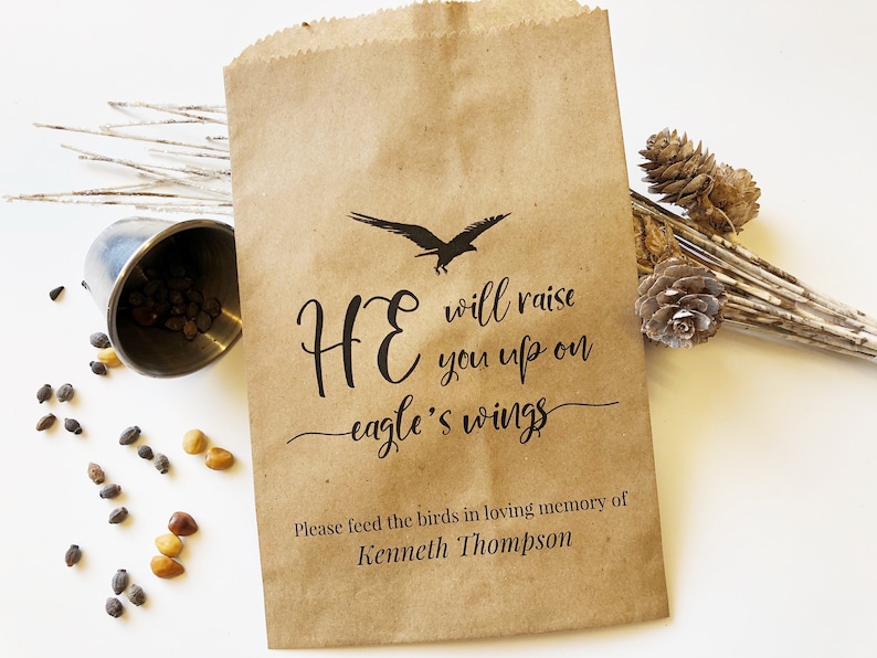 Memorial Gift Bags Birdseed Packets Unfilled Funeral Etsy