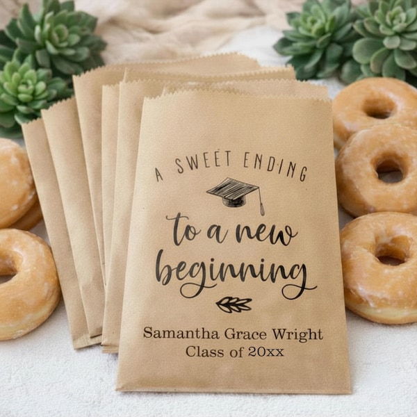 Graduation Favor Bags | Graduation Cookie Buffet Bags | Donut Bags | Grad Party Decor | Class of 2026 | Grad Party Favors | Candy Favor Bags