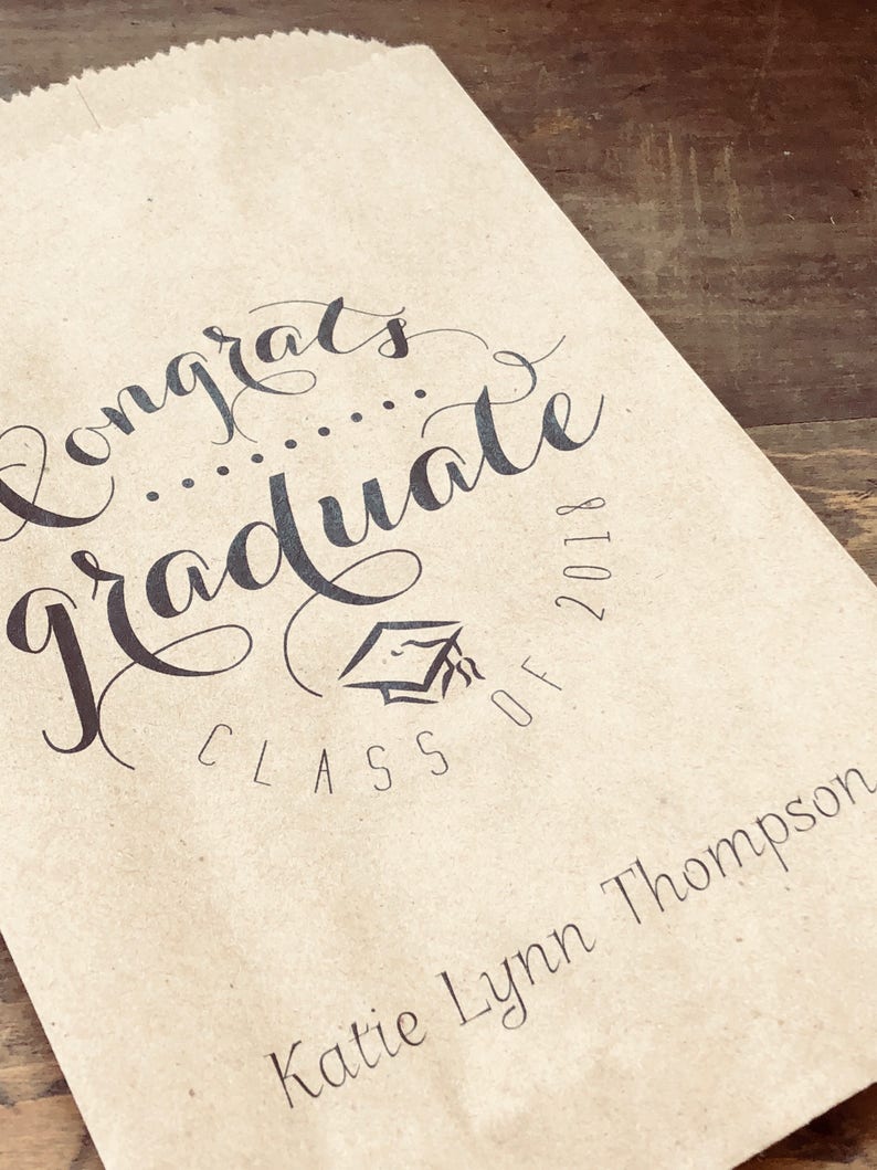 Graduation Party Treat Bags Goodie Bags Favor Bags Candy Etsy