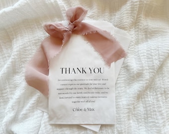 Coquette wedding favor bags, thank you notes for weddings, place setting idea, kraft or white, packs of 25