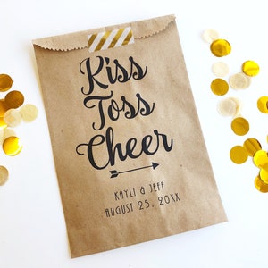 Confetti Toss Bags - Petal Toss - Wedding Send Off - Petal Bags - Wedding Send off - Wedding Favor Bags - Kiss Toss Cheer - Set of 25