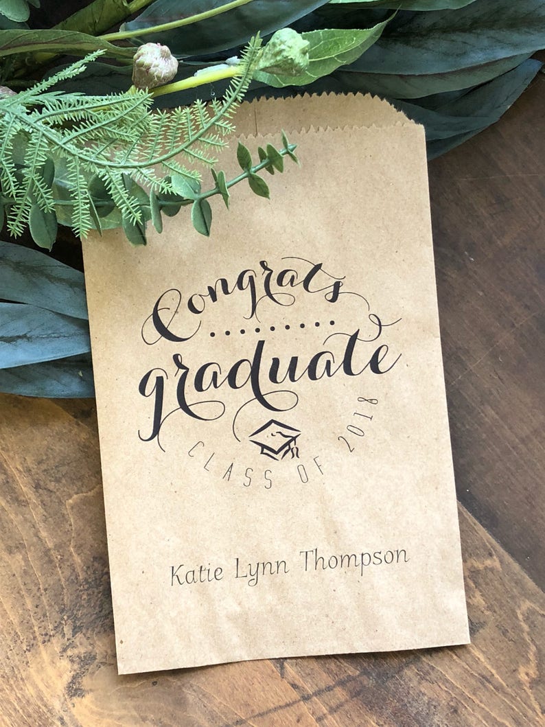 Graduation Party Treat Bags Goodie Bags Favor Bags Candy Etsy