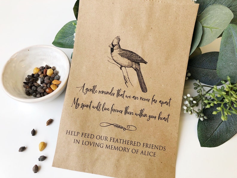 Cardinal Memorial Gift Bags Funeral Favors Celebration of Etsy