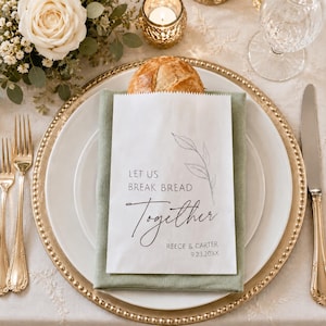 Bolsas de pan personalizadas para los invitados de tu boda, juegos de 25 unidades