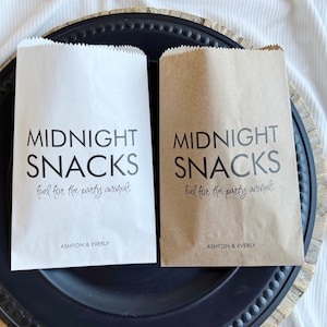 Wedding Candy Bags, Candy Buffet Bags, Favor Bags, Personalized Wedding Favor Bags, Midnight Snack Treat Bag, customised, 25 count