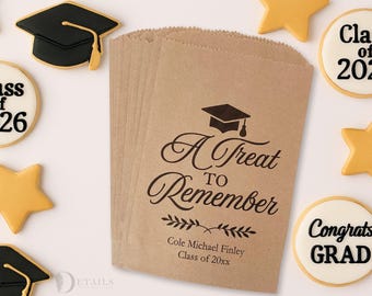 Personalized Graduation Cookie Bags | Class of 2026 Party Favors | Senior Celebration Gift Bags - sold in sets of 25