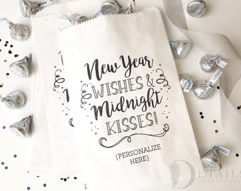 Sacchetti regalo per la festa di Capodanno 2027, Sacchetti regalo di buon anno, Sacchetti per la festa di Capodanno, Sacchetti regalo personalizzati, Sacchetti per dolcetti - confezione da 25