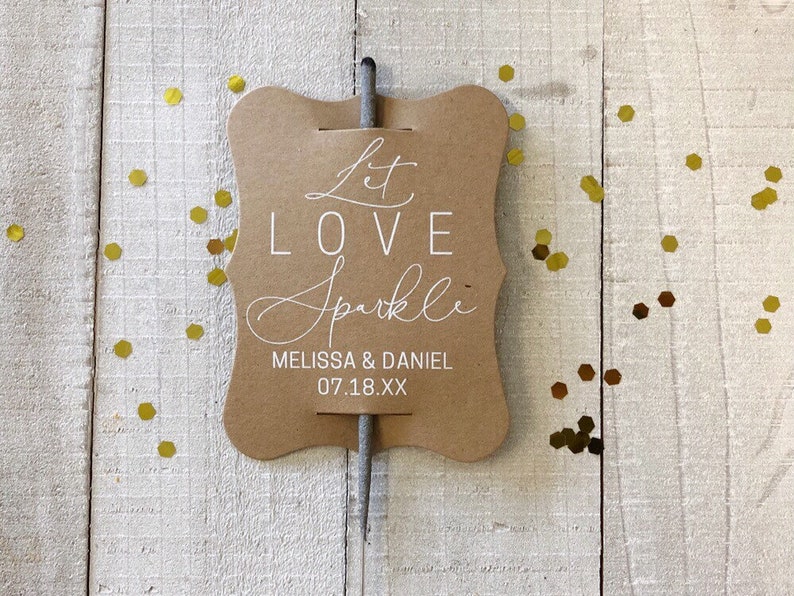 Wedding Sparkler Tag, Sparkler Sleeves, Custom Sparkler Tags, Unique Sparkler Tags, Sparkler Send Off, Set of 24 Tags Only image 5