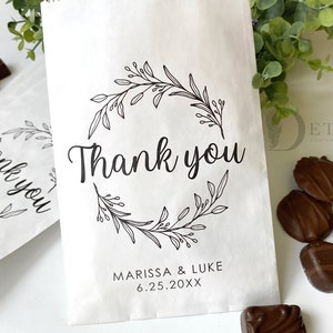 Wedding Favor Bags, Candy Bags, Goodie Bags, Personalized Wedding Favors, Treat Bags, Custom Favor Bags, Cookie Bags, Donut Bags, Thank you