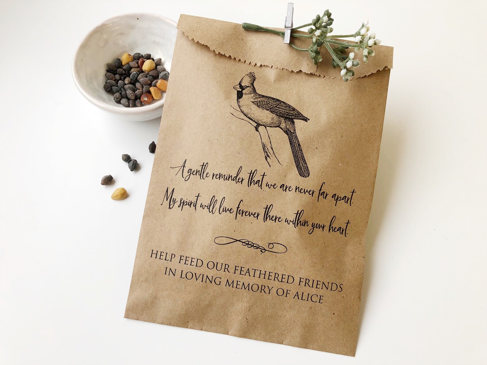 Cardinal Memorial Gift Bags Funeral Favors Celebration of Etsy