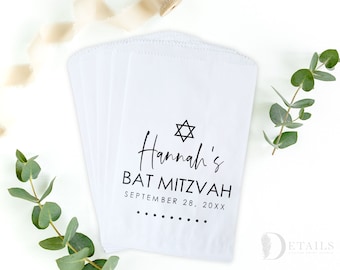 Personalized Mitzvah Treat Bags: Custom Donut & Cookie Favors