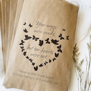 Funeral Favor Bags, Memorial Gift Bags, Great for Wildflowers or Seeds (not included), Celebration of Life, Condolence, Sympathy Gift Bags