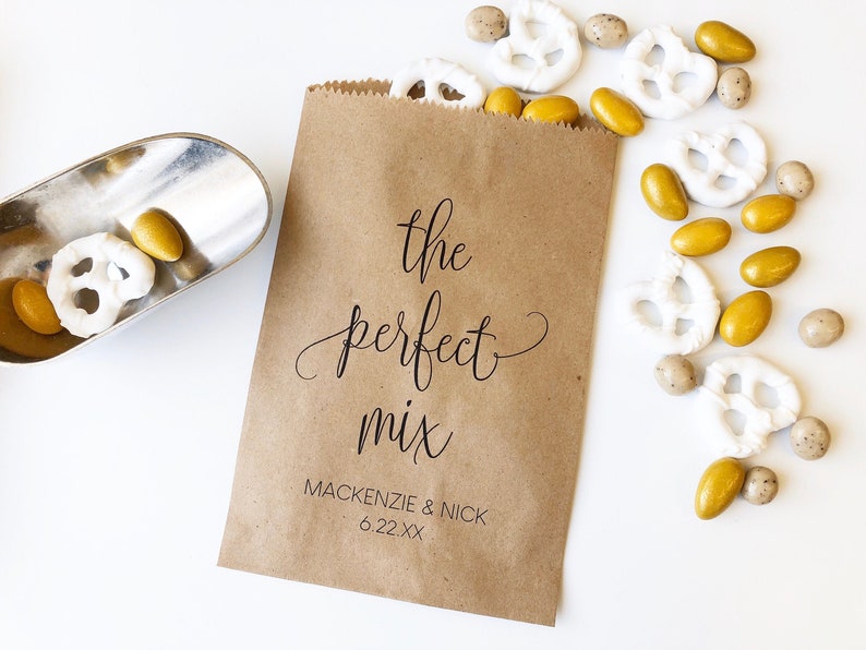 Wedding Trail Mix Snack Bar Buffet Bags Favor Bags Candy Bar Etsy