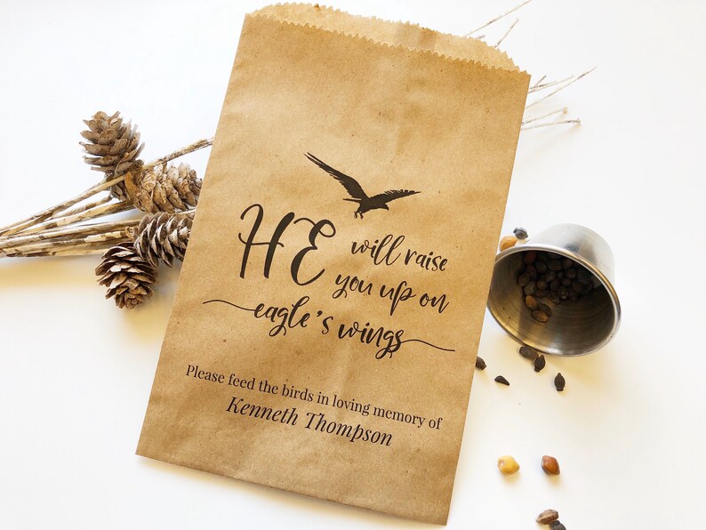 Memorial Gift Bags Birdseed Packets Unfilled Funeral Etsy