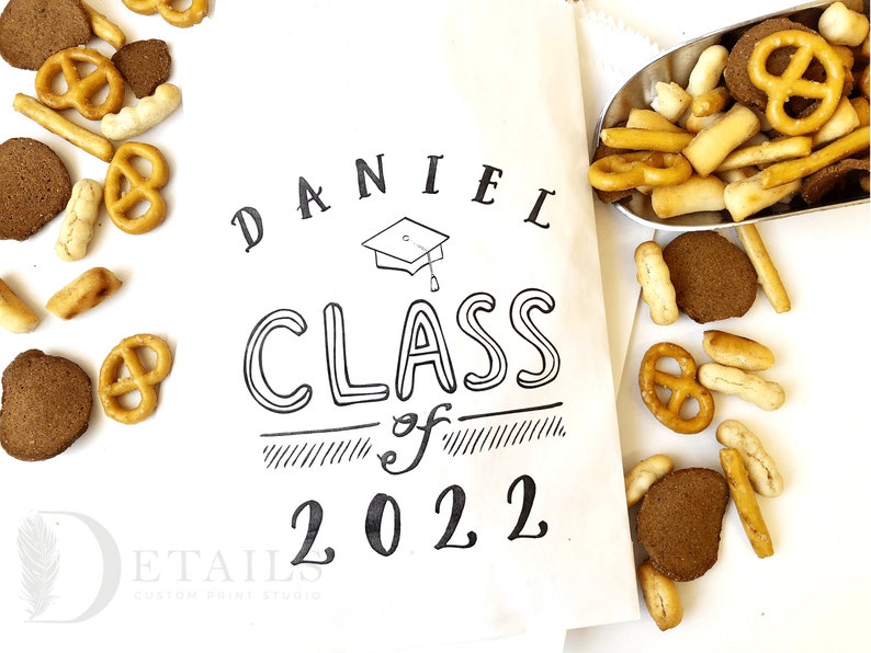 Graduation Party Favor Bags Candy Buffet Bag Trail Mix Favor Etsy