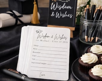 Wisdom & Wishes Printed Graduation Advice Cards -24 pk