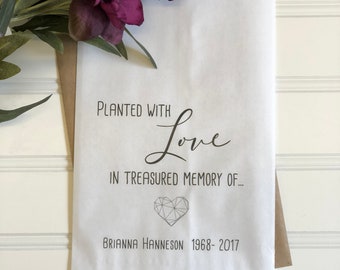 Memorial Gift Bags, Funeral Favors, Celebration of Life, Condolence, Sympathy, Great for Wildflowers or Seeds (not included)-25pk BAGS ONLY