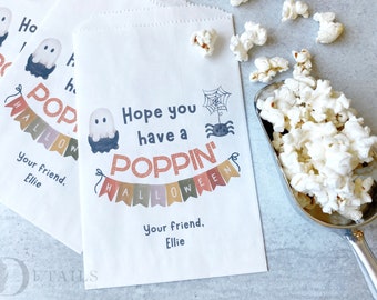 Halloween Popcorn Bags, Halloween Goodie Bag, Halloween Party Favors, Halloween Favors, Personalized candy bags, Favor bags, Treat bags-25pk