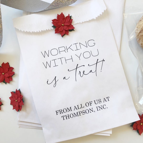 Personalized Holiday Gift Bags, Corporate Christmas Party Ideas, Company Holiday Gift Bags, Employee Gift Ideas, Coworker Gifts