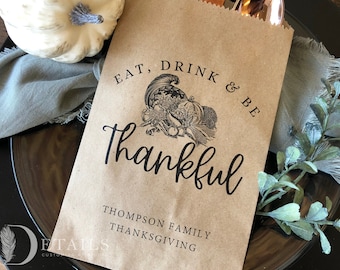 Thanksgiving Treat Bags, Fall Utensils Bags, Festive Party Favors, Goodie Bags, Dessert Bar, Thanksgiving Table Decor, Friendsgiving, 25 pk