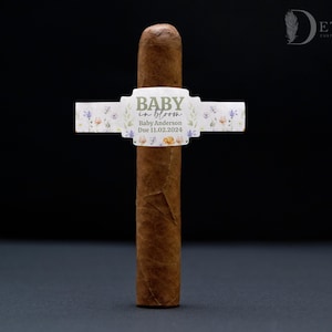 Bulk Custom Cigar Labels | Custom Baby Shower Cigar Labels | Unique Baby Shower Favors | Dadchelor Party Cigar Bar | Man Shower | Baby Stag