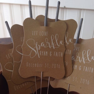 Wedding Sparkler Tag, Sparkler Sleeves, Custom Sparkler Tags, Unique Sparkler Tags, Sparkler Send Off, Set of 24 Tags Only image 6