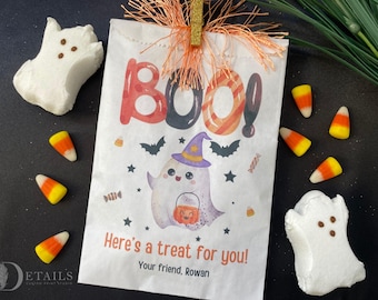 Personalized trick or treat bags with name, Halloween Candy Bags,  Custom Trick or Treat Bags, Halloween Party Favors | pack of 25