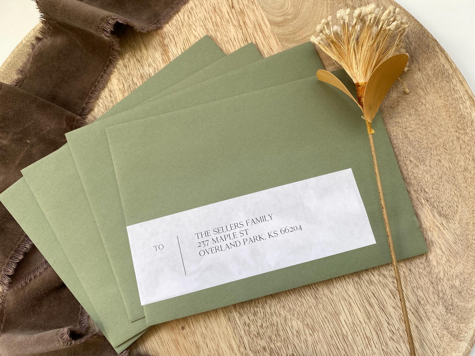 Printed Wrap Around Address Labels for Your Wedding Invitations, 8x2 ...