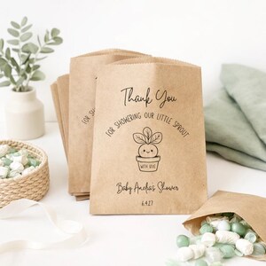 Baby Shower Favors for Little Sprout Theme, packs of 25 gift bags