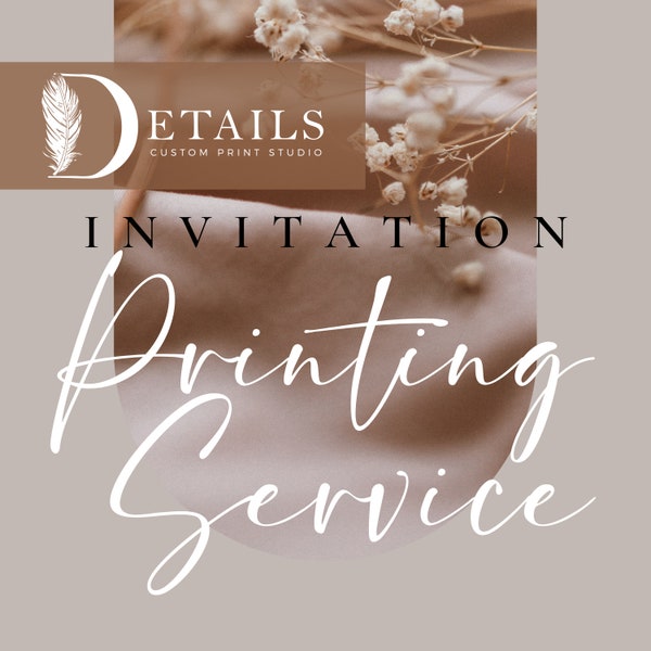 Printed Invitations with Envelopes, Wedding Invitation Printing Service, Printing Only, 5x7, Single or Double Sided Prints, Free Shipping