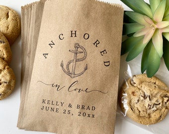 Destination Wedding Favor Bags, Beach Wedding Favors, Wedding Treat Bags, Cookie Bags, Bridal Shower Favor Bags, Nautical Wedding Favors