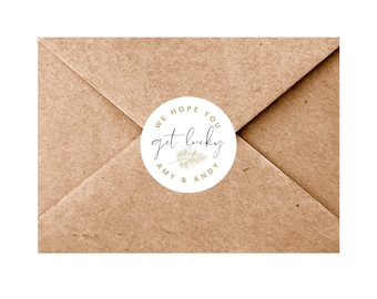 Pegatinas de lotería "Esperamos que tengas suerte esta noche", regalos para raspar, regalos de boda, regalos de boda 2023