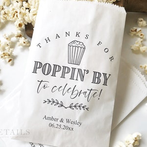 Personalized Popcorn Bags, Wedding Favor Bags, Popcorn Buffet Bags, Popcorn Favor Bags, Wedding Popcorn Bags, Popcorn Bar Buffet Bags-25pk